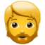 orang berjanggut Emoji (Apple)