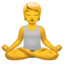 personne dans la posture du lotus Emoji (Apple)