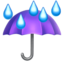 sombrinha na chuva Emoji (Apple)