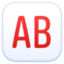 Ab Button (Blood Type) Emoji (Facebook)