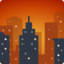 khung cảnh thành phố lúc chạng vạng Emoji (Facebook)