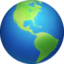 globe showing Americas Emoji (Facebook)