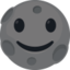 nieuwe maan met gezicht Emoji (Facebook)