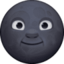 nouvelle lune avec visage Emoji (Facebook)