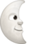 Last Quarter Moon Face Emoji (Facebook)