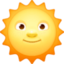 zon met gezicht Emoji (Facebook)