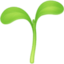 planta jovem Emoji (Facebook)