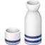 Sake-Flasche und -tasse Emoji (Facebook)