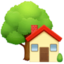 maison avec jardin Emoji (Facebook)