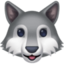 Wolfsgesicht Emoji (Facebook)