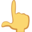 Backhand Index Pointing Up Emoji (Facebook)