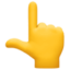 nach oben weisender Zeigefinger von hinten Emoji (Facebook)