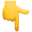 nedåtpekande finger Emoji (Facebook)