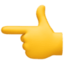 vänsterpekande finger Emoji (Facebook)