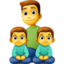 famille : homme, garçon et garçon Emoji (Facebook)