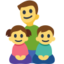 Family: Man, Girl, Boy Emoji (Facebook)