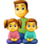 famille : homme, fille et garçon Emoji (Facebook)