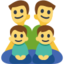 Family: Man, Man, Boy, Boy Emoji (Facebook)