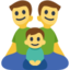 Family: Man, Man, Boy Emoji (Facebook)