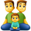 famille : homme, homme et garçon Emoji (Facebook)