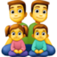 famiglia: uomo, uomo, bambina e bambino Emoji (Facebook)