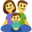 Family: Man, Woman, Boy Emoji (Facebook)