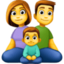 famille : homme, femme et garçon Emoji (Facebook)