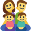 Family: Man, Woman, Girl, Boy Emoji (Facebook)