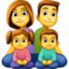 famiglia: uomo, donna, bambina e bambino Emoji (Facebook)