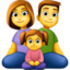 famille : homme, femme et fille Emoji (Facebook)