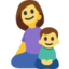 Family: Woman, Boy Emoji (Facebook)