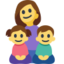 Family: Woman, Girl, Boy Emoji (Facebook)