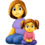 família: mulher e menina Emoji (Facebook)