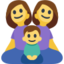 Family: Woman, Woman, Boy Emoji (Facebook)
