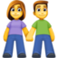 homme et femme se tenant la main Emoji (Facebook)