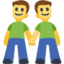 Two Men Holding Hands Emoji (Facebook)