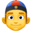 vyras su kinietiška kepurėle Emoji (Facebook)