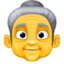 ältere Frau Emoji (Facebook)