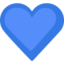 blaues Herz Emoji (Facebook)