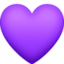 cuore viola Emoji (Facebook)