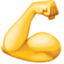 paryškinti bicepsai Emoji (Facebook)