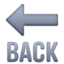 rodyklė su užrašu „Back“ Emoji (Facebook)