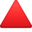 triangle rouge pointant vers le haut Emoji (Facebook)