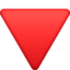 triangle rouge pointant vers le bas Emoji (Facebook)