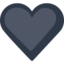 svart hjärta Emoji (Facebook)