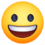 faccina con un gran sorriso Emoji (Facebook)