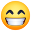 sorriso mostrando os dentes Emoji (Facebook)