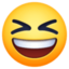 sorriso a bocca aperta con occhi chiusi Emoji (Facebook)