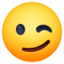 zwinkerndes Gesicht Emoji (Facebook)