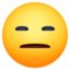 uttryckslöst ansikte Emoji (Facebook)